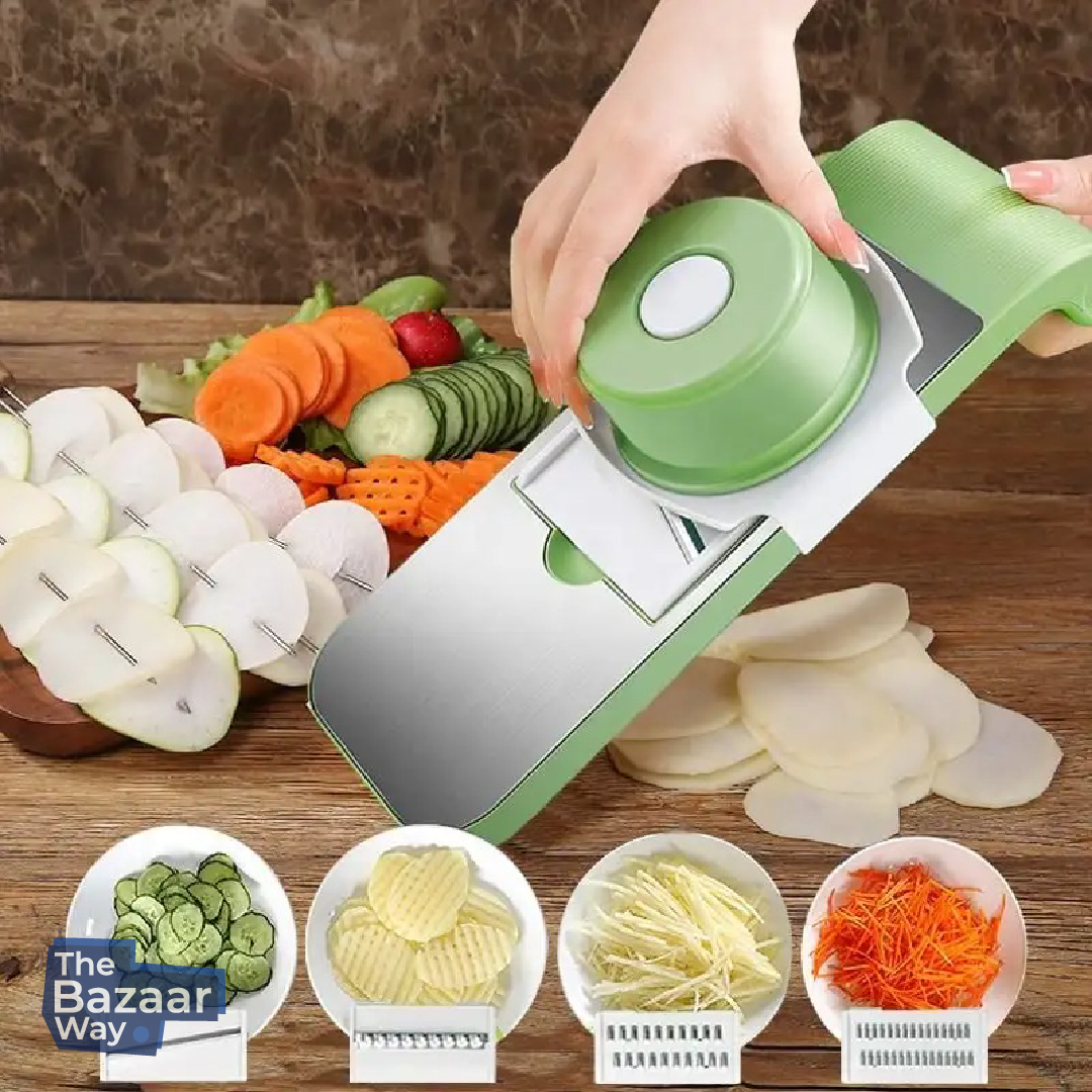 Adjustable Vegetable Slicer – 6-in-1 Multifunctional Cutter