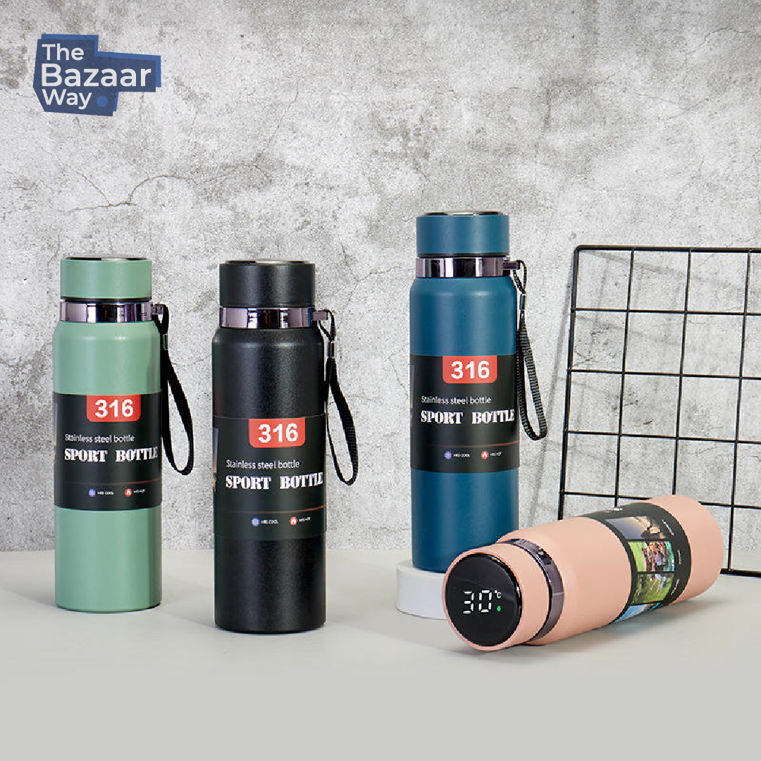 Smart Stainless Steel Sport Bottle with LED Display