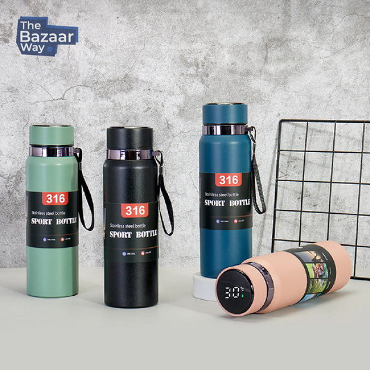 Smart Stainless Steel Sport Bottle with LED Display